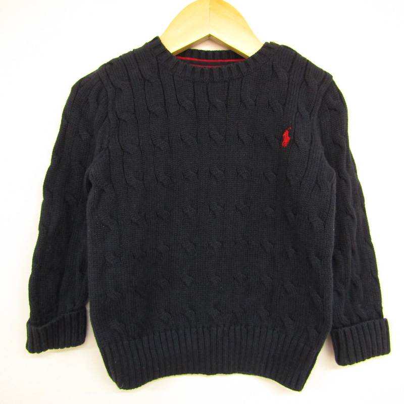 ラルフローレン 長袖セーターケーブルニット ベビー 男の子用 24mサイズ ネイビー RALPH LAUREN 【中古】｜RALPH LAUREN ｜店舗買取｜ママ＆ベビー＞その他ベビーウェア｜USEDのアパレル通販サイト - SMASELL（スマセル）