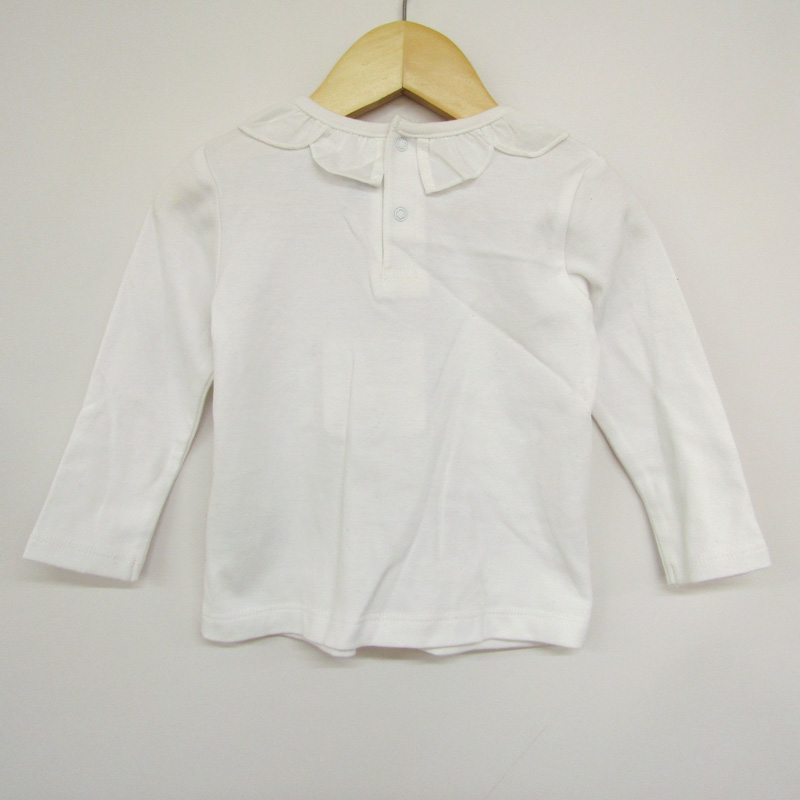 べべ 長袖Tシャツ フリル衿 花柄 未使用品 ベビー 女の子用 90サイズ  