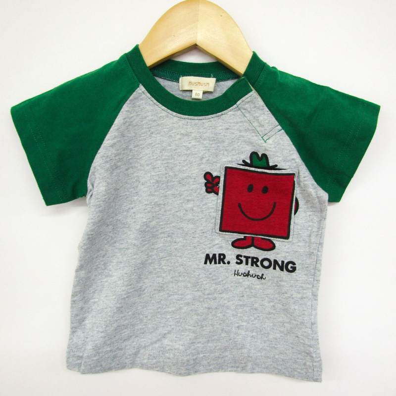 ハッシュアッシュ 半袖Tシャツ ラグランT 肩スナップ 未使用品 ベビー 