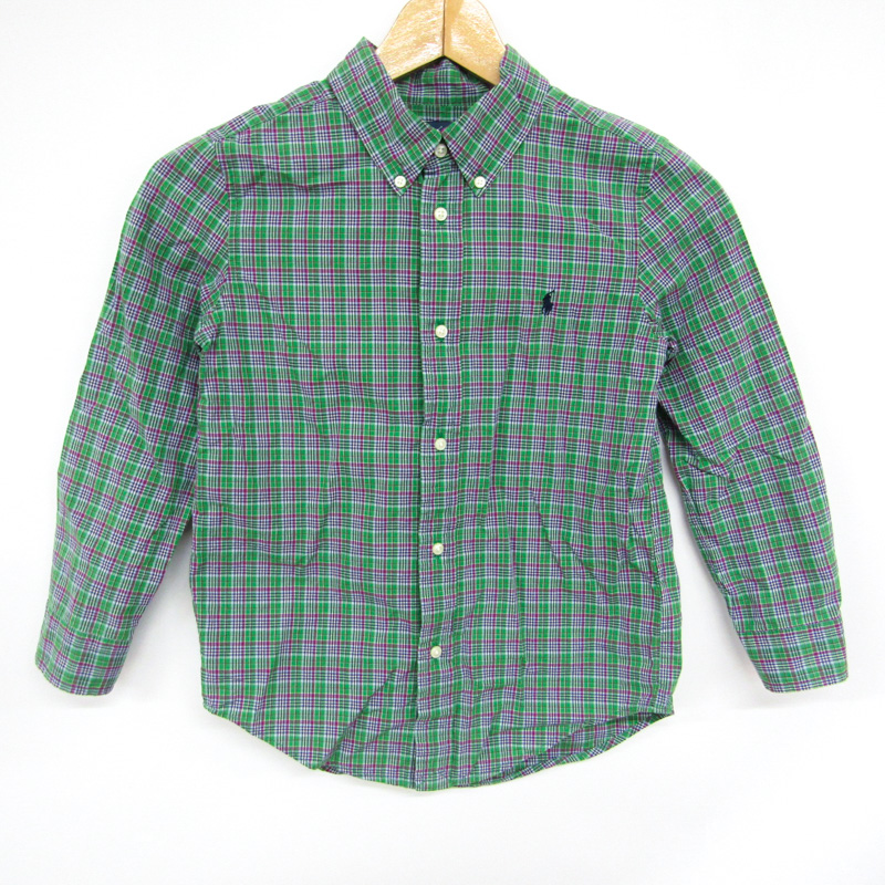 ラルフローレン 長袖シャツ トップス チェック柄 ボタンダウン キッズ 