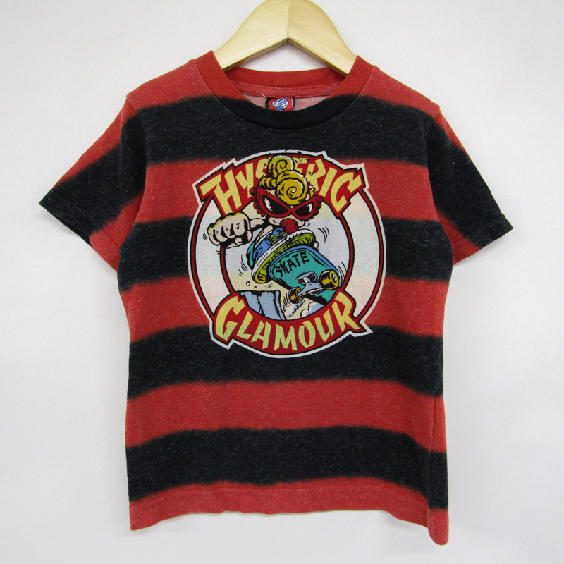 ヒステリックグラマー 半袖Tシャツ トップス ボーダー柄 ミニちゃん 