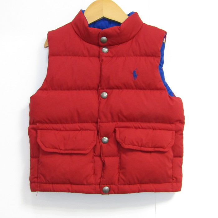 ラルフローレン ダウンベスト ジャケット アウター リバーシブル ベビー 男の子用 24M 90/52サイズ 青×赤 RALPH LAUREN  【中古】｜RALPH LAUREN｜店舗買取｜ママ＆ベビー＞その他ベビーウェア｜USEDのアパレル通販サイト - SMASELL（スマセル）