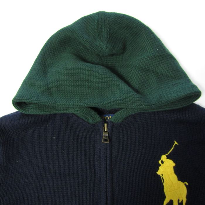 ポロ・ラルフローレン パーカー トップス コットンニット キッズ 男の子用 M(10-12)150/76サイズ 紺×緑 POLO RALPH  LAUREN 【中古】｜POLO RALPH LAUREN｜店舗買取｜ママ＆ベビー＞その他ベビーウェア｜USEDのアパレル通販サイト -  SMASELL（スマセル）