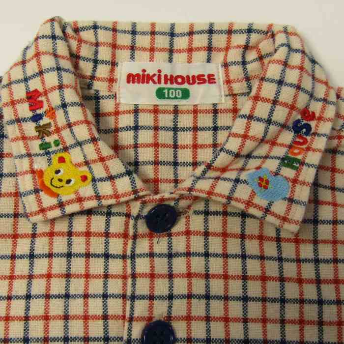 ミキハウス 長袖シャツ チェック柄 トップス キッズ 女の子用 100