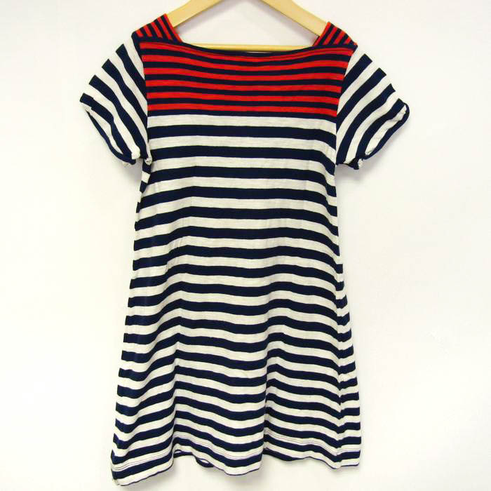 プチバトー ワンピース トップス 半袖 ボーダー柄 キッズ 女の子用 8ans/126cmサイズ 青×白 PETIT BATEAU 【中古】｜PETIT  BATEAU｜店舗買取｜ママ＆ベビー＞その他ベビーウェア｜USEDのアパレル通販サイト - SMASELL（スマセル）