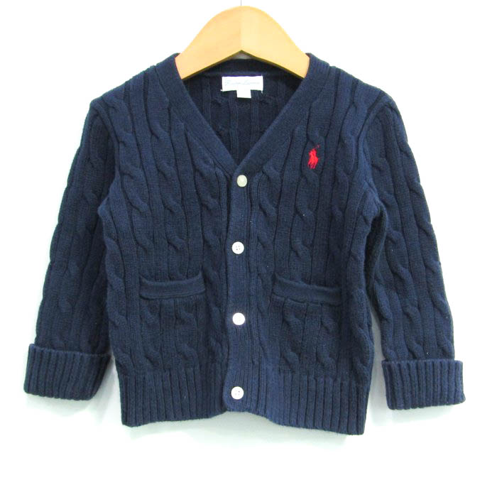 ラルフローレン カーディガン トップス Vネック ケーブルニット ベビー 男の子用 12M 80/48サイズ ネイビー RALPH LAUREN  【中古】｜RALPH LAUREN｜店舗買取｜ママ＆ベビー＞その他ベビーウェア｜USEDのアパレル通販サイト - SMASELL（スマセル）