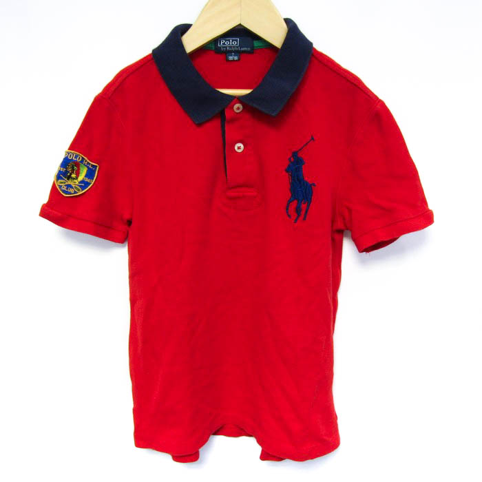 ポロバイラルフローレン 半袖ポロシャツ トップス ビッグポニーロゴ キッズ 男の子用 7/130/64サイズ レッド Ralph Lauren  【中古】｜Ralph Lauren｜店舗買取｜ママ＆ベビー＞その他ベビーウェア｜USEDのアパレル通販サイト - SMASELL（スマセル）