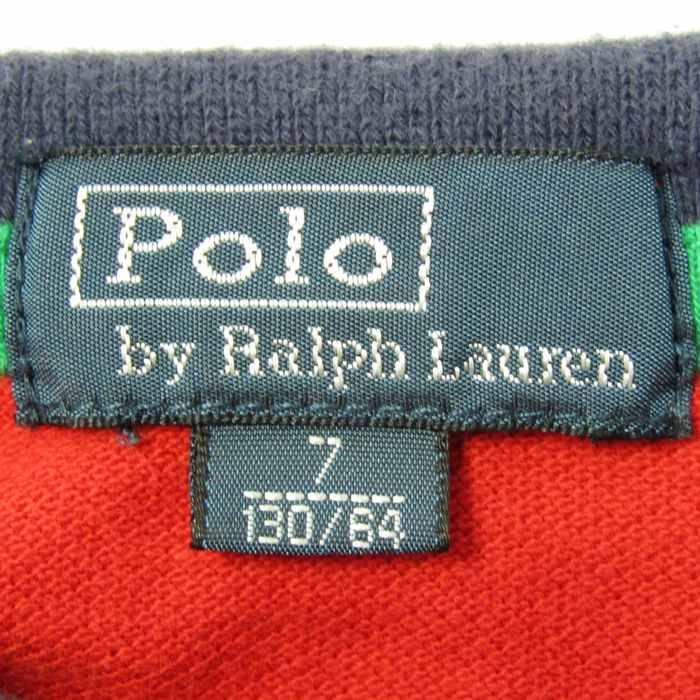 ポロバイラルフローレン 半袖ポロシャツ トップス ビッグポニーロゴ キッズ 男の子用 7/130/64サイズ レッド Ralph Lauren  【中古】｜Ralph Lauren｜店舗買取｜ママ＆ベビー＞その他ベビーウェア｜USEDのアパレル通販サイト - SMASELL（スマセル）