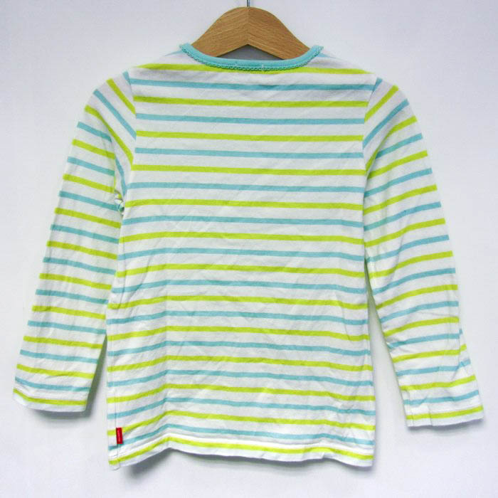 ミキハウス 長袖Tシャツ トップス ボーダー柄 日本製 キッズ 女の子用  