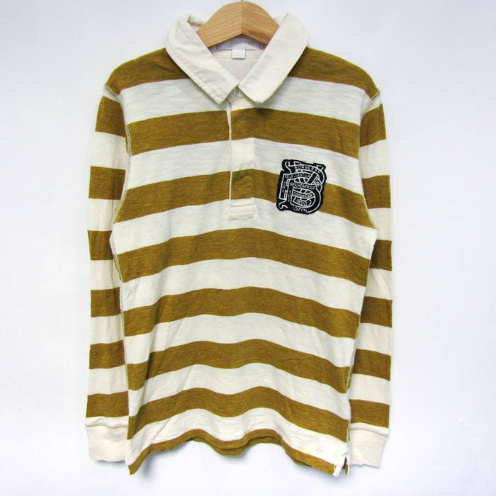 バーバリー 長袖ポロシャツ トップス ボーダー柄 ラガーシャツ キッズ  