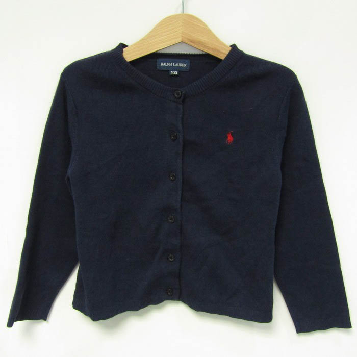 ラルフローレン カーディガン トップス クルーネック ポニーロゴ キッズ 女の子用 100サイズ ネイビー RALPH LAUREN 【中古】｜RALPH  LAUREN｜店舗買取｜ママ＆ベビー＞その他ベビーウェア｜USEDのアパレル通販サイト - SMASELL（スマセル）