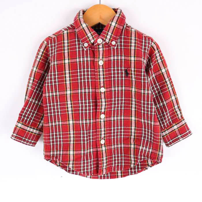 ラルフローレン 長袖シャツ トップス チェック柄 ボタンダウン ベビー 男の子用 80サイズ レッド RALPH LAUREN 【中古】｜RALPH  LAUREN｜店舗買取｜ママ＆ベビー＞その他ベビーウェア｜USEDのアパレル通販サイト - SMASELL（スマセル）