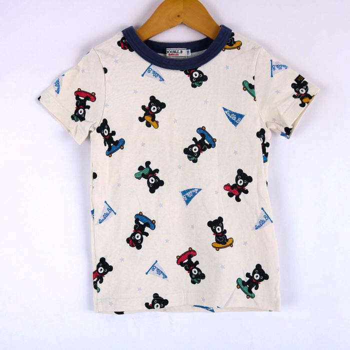 ミキハウス 半袖Tシャツ トップス アニマル柄 ダブルビー キッズ  