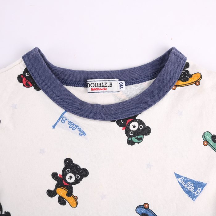 ミキハウス 半袖Tシャツ トップス アニマル柄 ダブルビー キッズ  