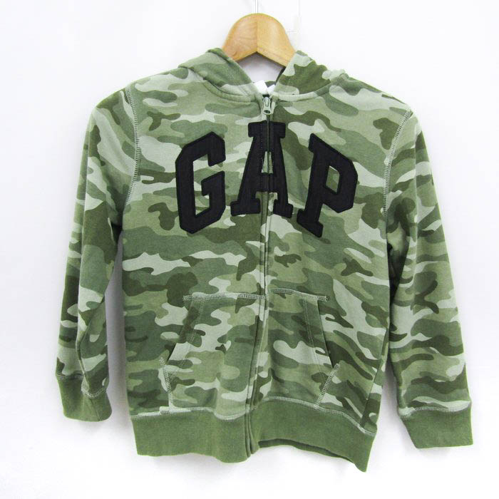 GAP 130 スウェット パーカー グリーン系　裏起毛　上着