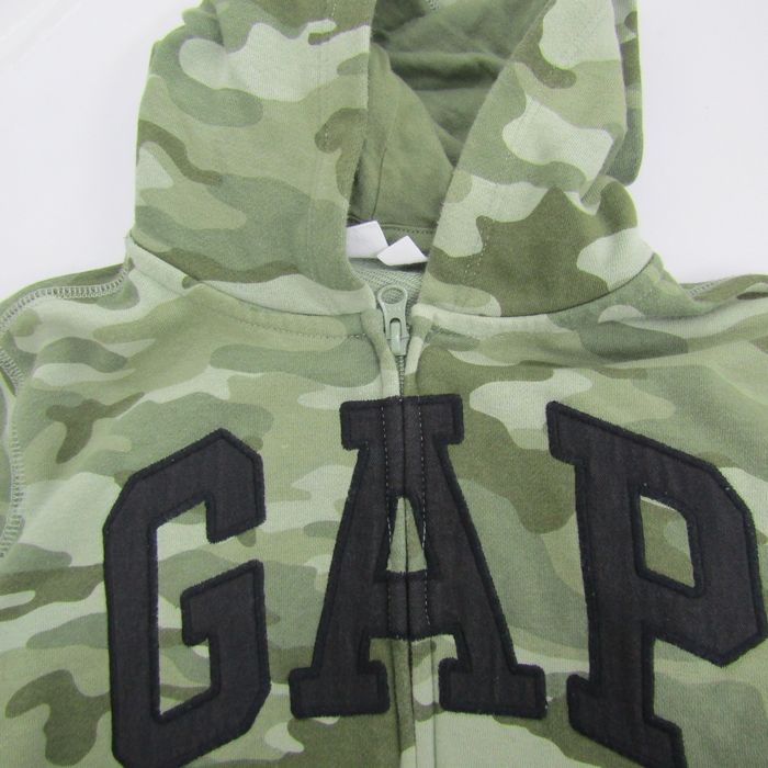 新品 GAP リバーシブル 中綿 ジャンパー カモフラ柄 オレンジ 140