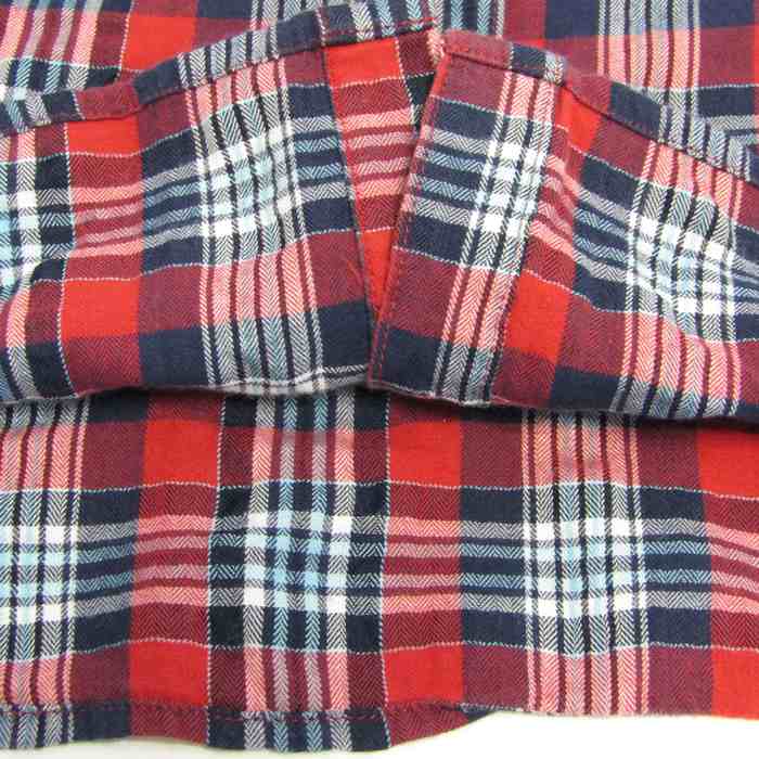 ポンポネット 長袖シャツ チェック柄 コットン トップス キッズ 女の子  