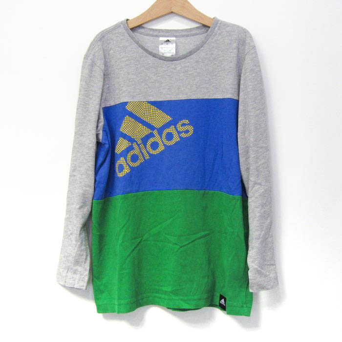 アディダス 長袖Ｔシャツ トップス ロゴT スポーツウエア キッズ 男の子用 150サイズ グレー×青×緑 adidas 【中古】｜adidas｜店舗買取｜ママ＆ベビー＞その他ベビーウェア｜USEDのアパレル通販サイト  - SMASELL（スマセル）