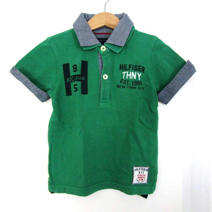 トミーヒルフィガー ポロシャツ トップス 半袖 コットン キッズ 男の子用 110サイズ グリーン TOMMY HILFIGER 【中古】｜TOMMY  HILFIGER｜店舗買取｜ママ＆ベビー＞その他ベビーウェア｜USEDのアパレル通販サイト - SMASELL（スマセル）