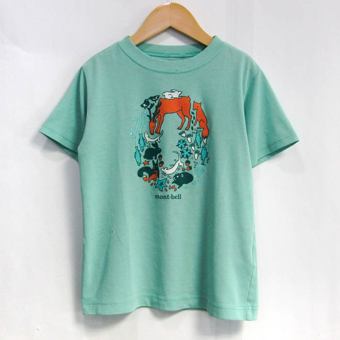 モンベル 半袖Tシャツ トップス アニマル柄 アウトドアウエア