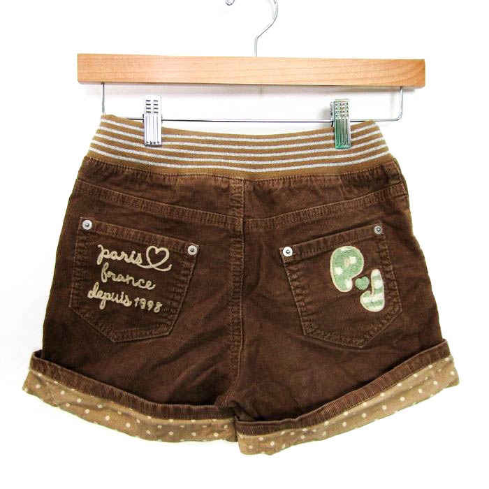 ポンポネット ショートパンツ ボトムス コーデュロイ キッズ 女の子用 