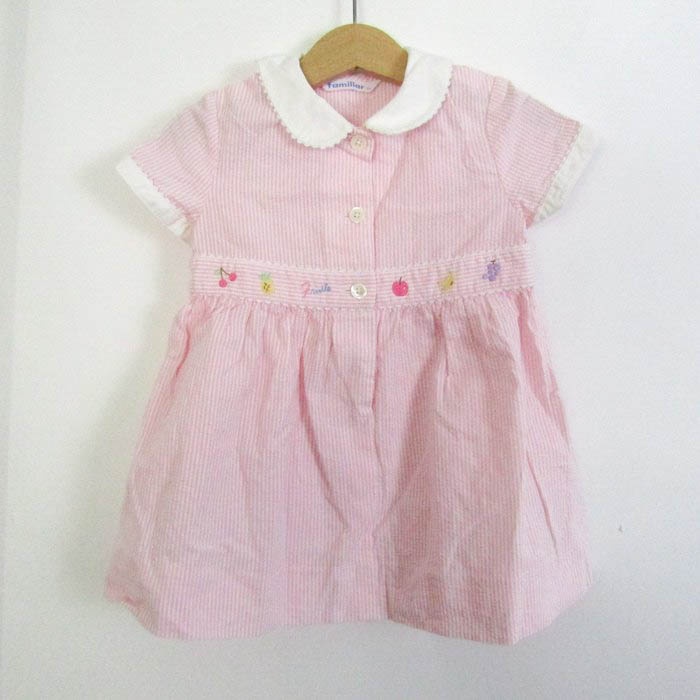 新品　ファミリア　ワンピース　パンツ　80 ピンク　女の子　トップス 新品ファミリアワンピースパンツ80 ピンク女の子トップス