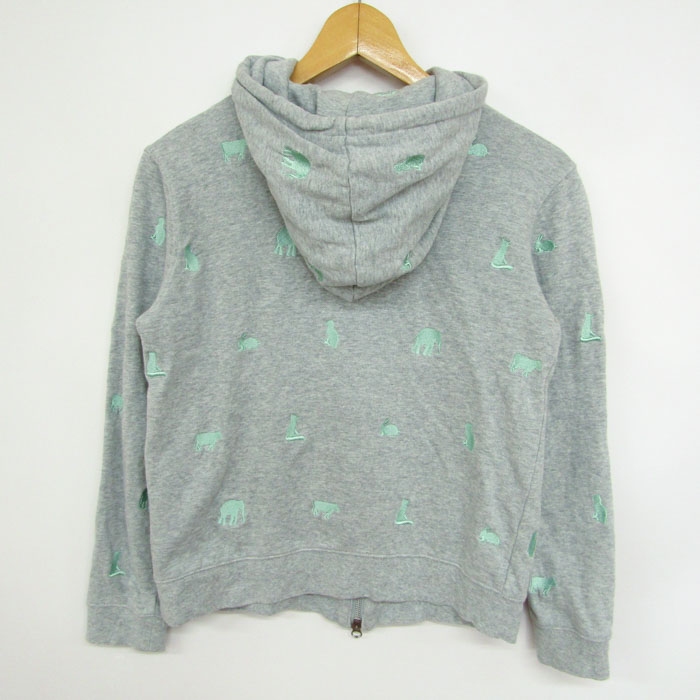 ビームスボーイ フルジップパーカー スウェット カジュアル アニマル柄  