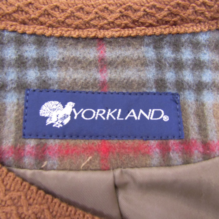 日本製 Yorkland フード付き ウールジャケット チェック