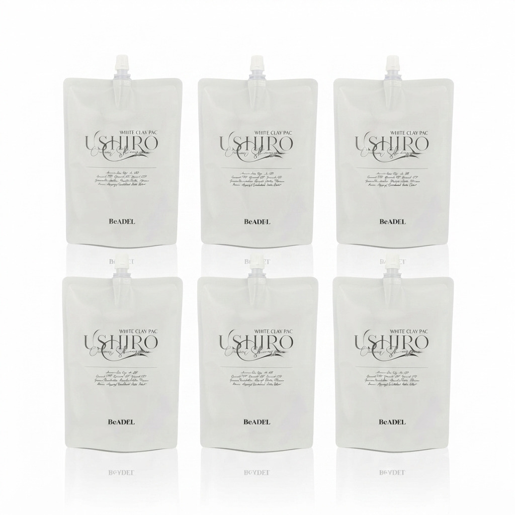【新品・未使用】USHIRO ホワイトクレイパック　ヘアケアセット ウシロ クリームシャンプー 400ml 6個セット ホワイトクレイパック 詰