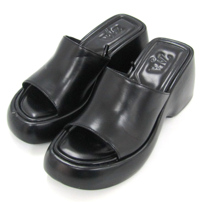 ザラ サンダル サボ ウェッジソール ヒール 靴 レディース 37サイズ  