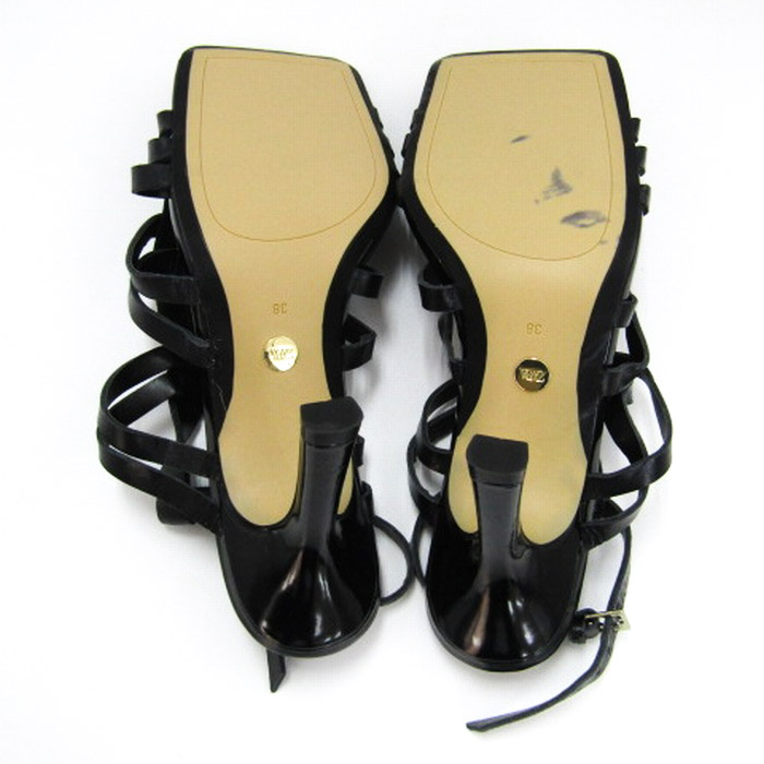 サラ 新品】ZARA 編み込み フラット メッシュ サンダル ミュール 39