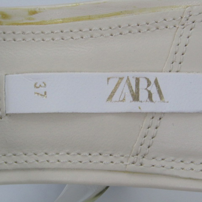 ZARA ウェッジソール ハイヒールシューズ ホワイト 37