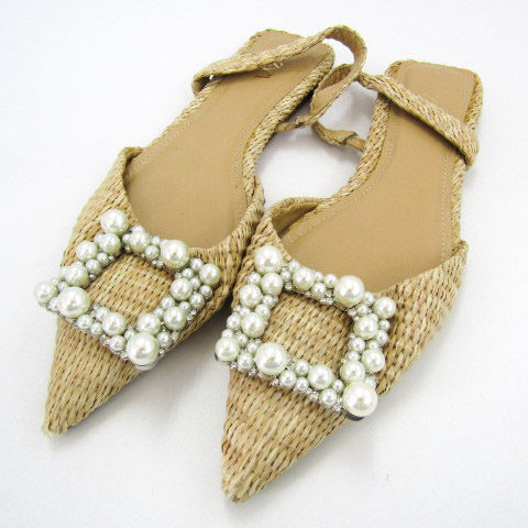 ザラ パンプス フラットシューズ バックストラップ 靴 レディース 37  