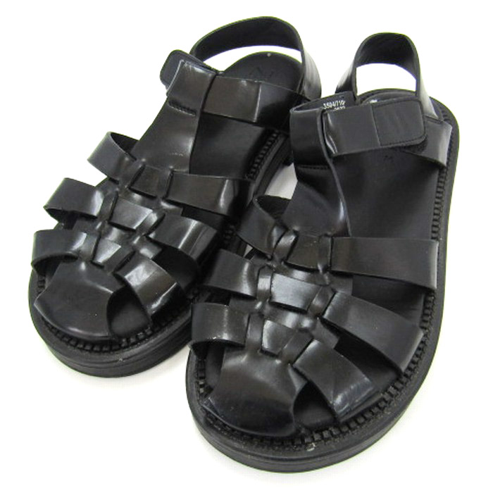 ザラ グルカサンダル 靴 黒 レディース 36サイズ ブラック ZARA 【中古  