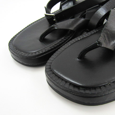 ザラ トングサンダル 厚底 靴 黒 レディース 36サイズ ブラック