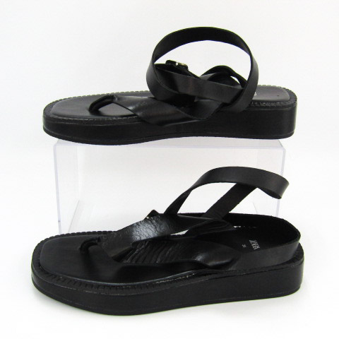 ザラ トングサンダル 厚底 靴 黒 レディース 36サイズ ブラック ザラ トングサンダル 厚底 靴 黒 レディース 36サイズ ブラック