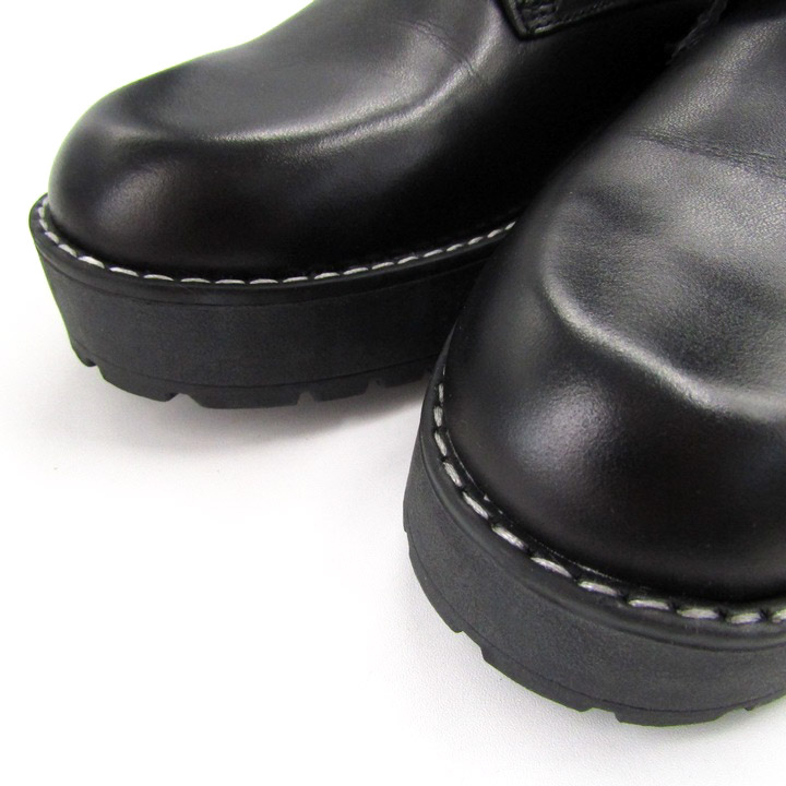 【新品未使用】ザラ　サイドゴアブーツ　ブラック　厚底ソール　size42 ザラ レースアップ ブーツ サイドゴア 厚底 シューズ 靴