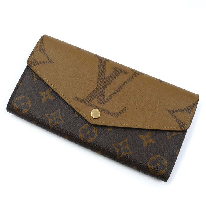 LOUIS VUITTON ルイ・ヴィトン ポルトフォイユ・サラ 長財布 モノグラム・ジャイアント リバース ブラウン M80726 レディース【中古】【美品】
