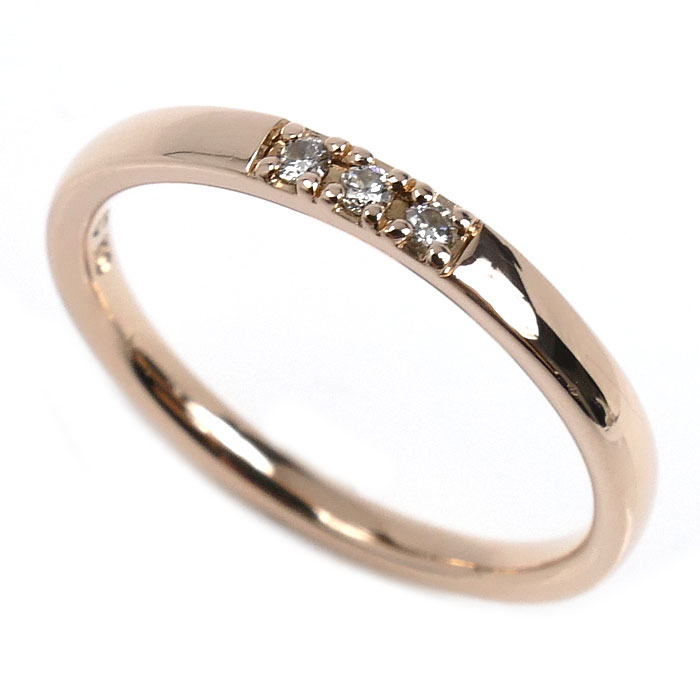 4℃ ヨンドシー K10PG ピンクゴールド リング・指輪 ダイヤモンド 10号 1.7g レディース【中古】