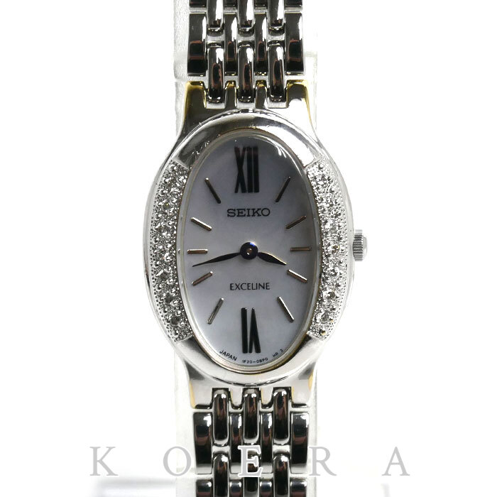 SEIKO セイコー エクセリーヌ 腕時計 電池式 SWDX103/1F20-0BG0 ダイヤモンド レディース【中古】