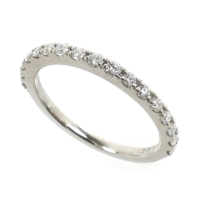 Pt900プラチナ ハーフエタニティ リング・指輪 ダイヤモンド0.25ct 11号 2.9g レディース【中古】【美品】