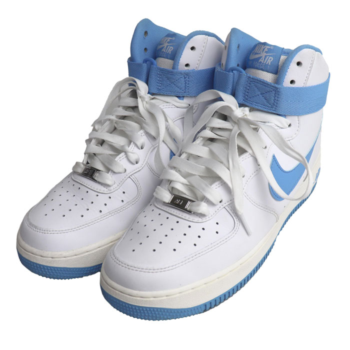 NIKE ナイキ エアフォース1 HIGH OG QS スニーカー 白/水色 DX3805-100 27.5ｃｍ メンズ【中古】