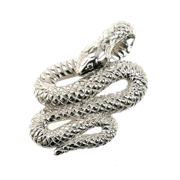 Pt900プラチナ スネーク ペンダントトップ 4.6g 蛇 ヘビ ユニセックス【中古】【美品】