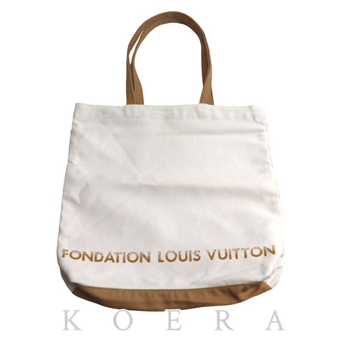 LOUIS VUITTON ルイ・ヴィトン FONDATION ルイヴィトン美術館 トートバッグ ホワイト ユニセックス【中古】【美品】