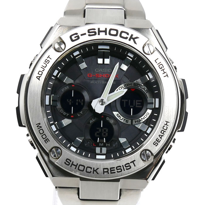 CASIO カシオ G-SHOCK Gスチール 腕時計 ソーラー GST-W110D-1AJF メンズ【中古】