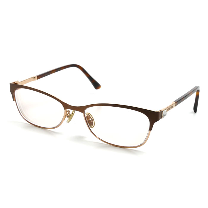 JIMMY CHOO ジミーチュウ JC275 FG4 メガネ ピンクゴールド/マーブル レンズ度入り レディース 52⬜︎16 145【中古】