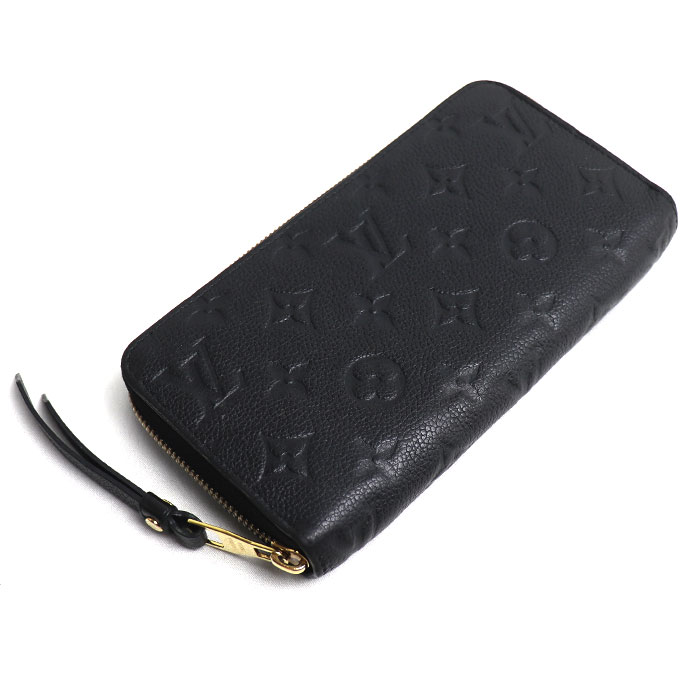 LOUIS VUITTON ルイ・ヴィトン ジッピーウォレット 長財布 ラウンドファスナー モノグラムアンプラント ブラック M61864 ユニセックス【中古】