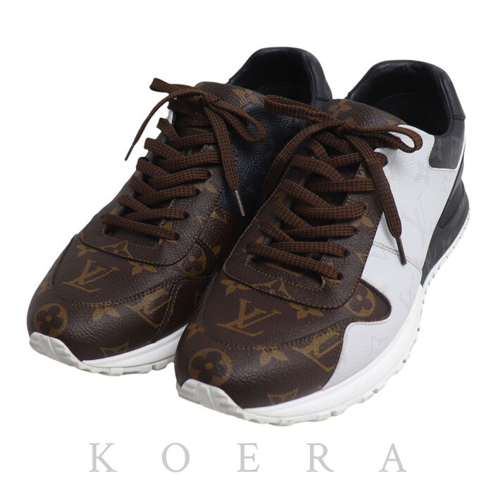 LOUIS VUITTON ルイ・ヴィトン ランアウェイライン スニーカー ブラウン ブラック ホワイト 1A3N7 25.5～26.0ｃｍ メンズ【中古】
