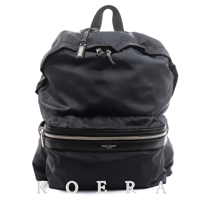 SAINT LAURENT サンローラン フォルダブル シティ  リュック・デイパック ブラック 534974 ウエストポーチ ユニセックス【中古】