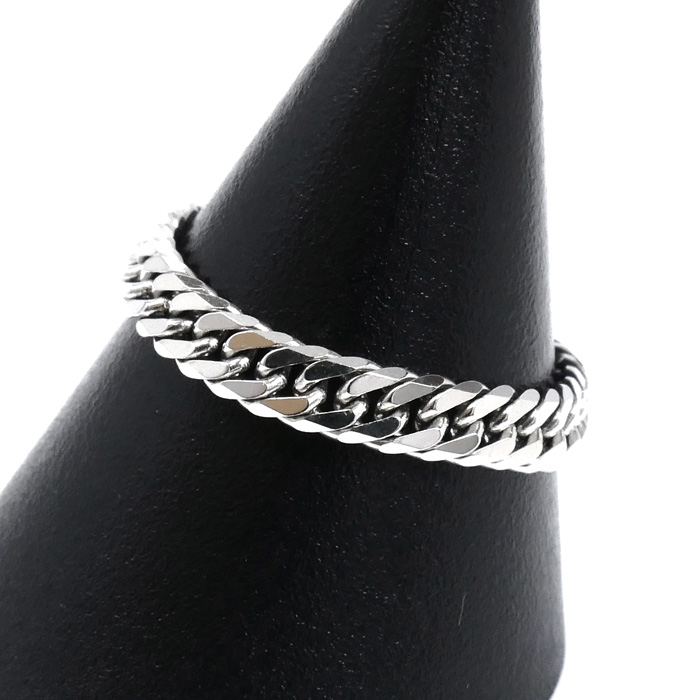 Pt850プラチナ 6面W リング・指輪 18号 3.0g メンズ【中古】